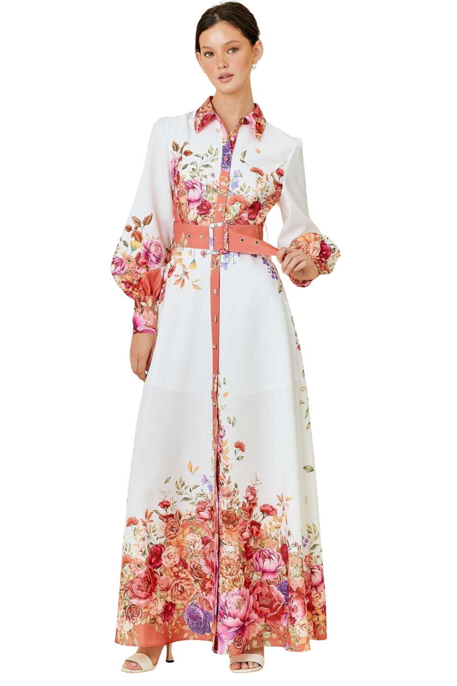 maxi dress liner OVERLAP LINED MAXI DRESS WITH OPEN SIDE DETAIL
