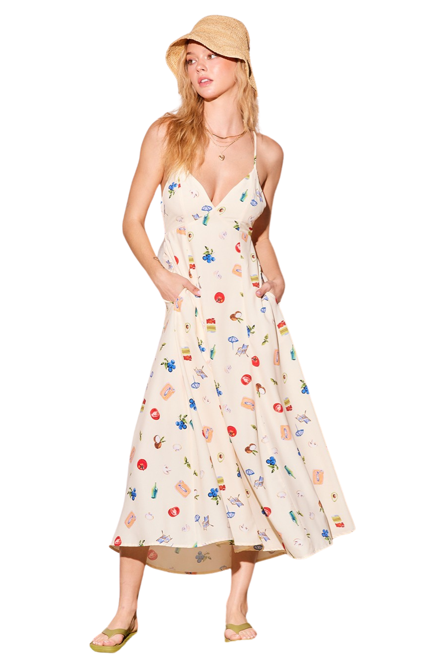 knee length dresses for ladies Tutti Frutti Vacation Midi Dress Small