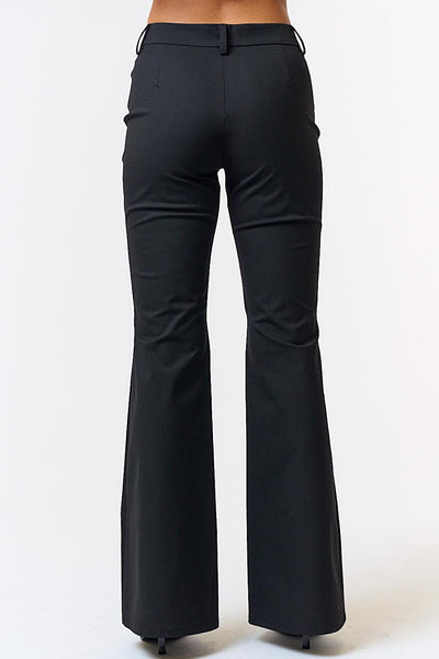 Stretch Flared Trouser Pants