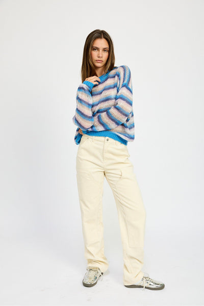 Blueberry Swirl Knit Sweater