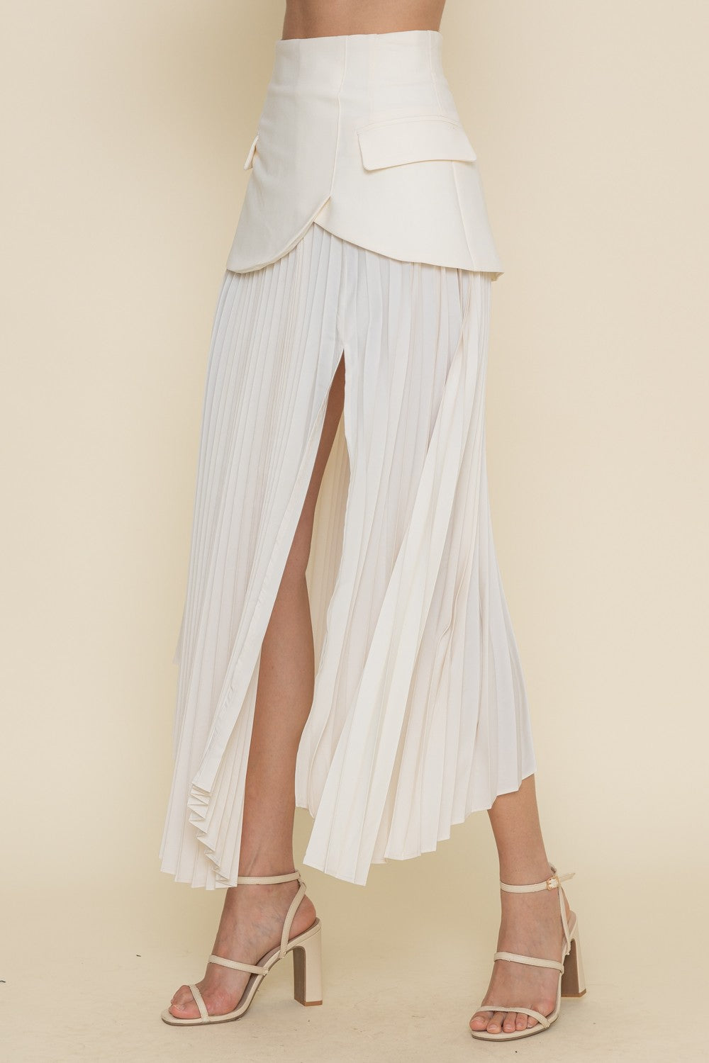 Valencia Pleated Overlay Skirt