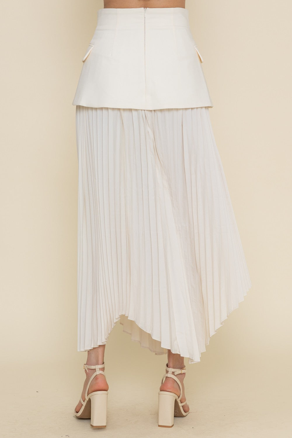 Valencia Pleated Overlay Skirt