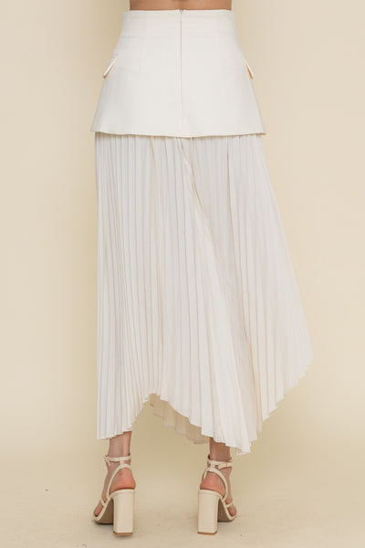 Valencia Pleated Overlay Skirt