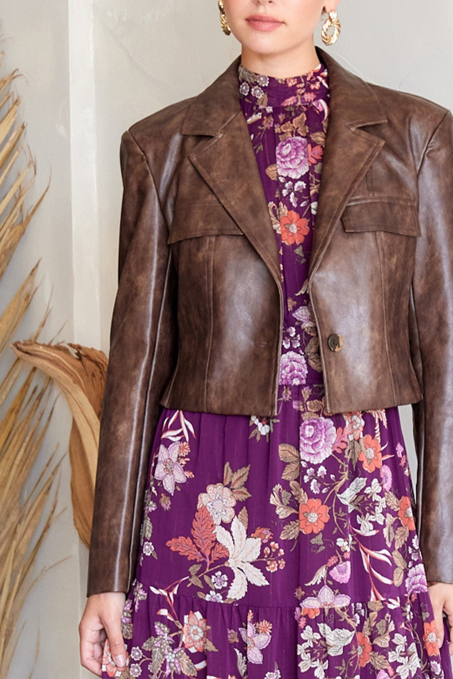 Wildwood Cropped Vegan Leather Jacket