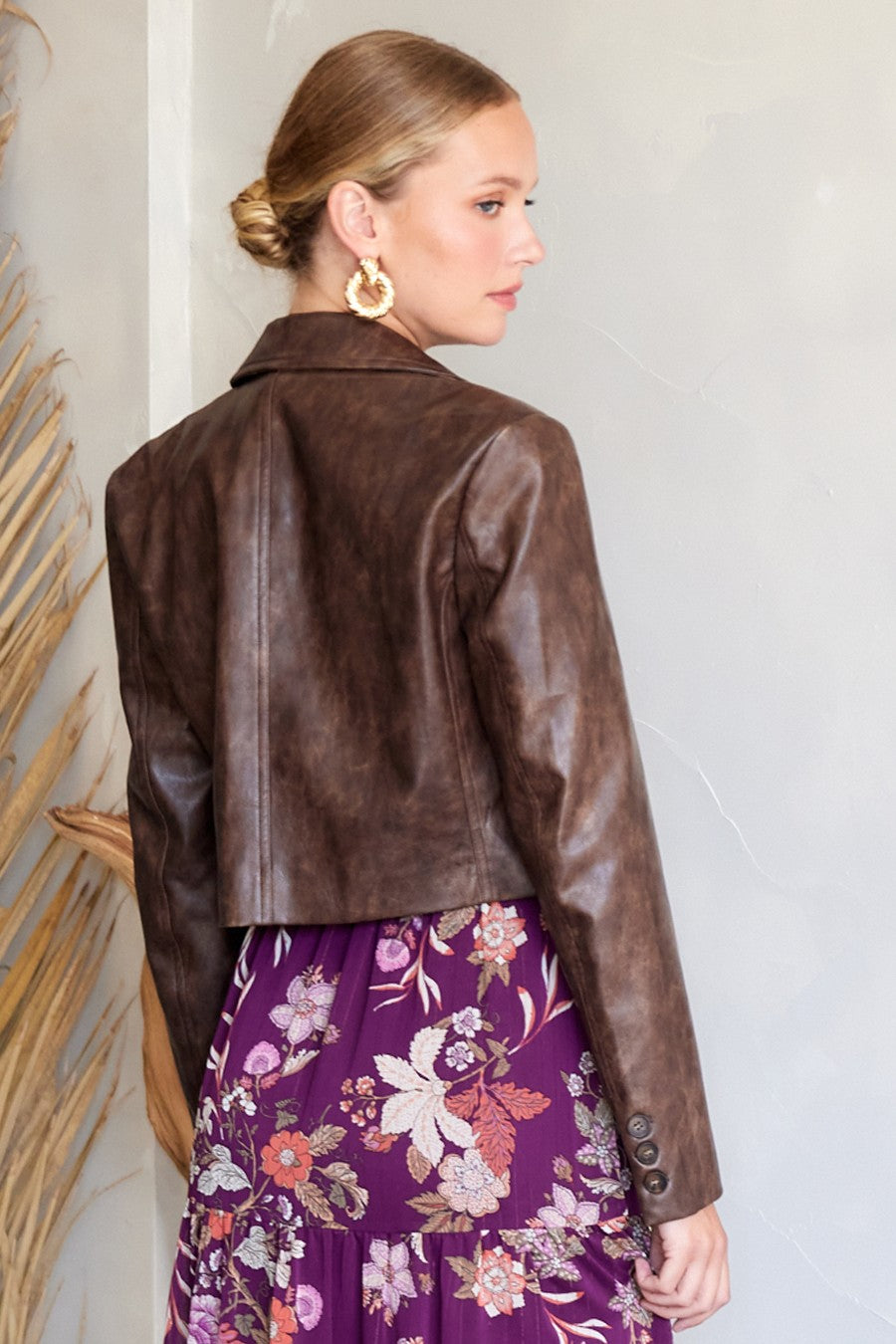 Wildwood Cropped Vegan Leather Jacket