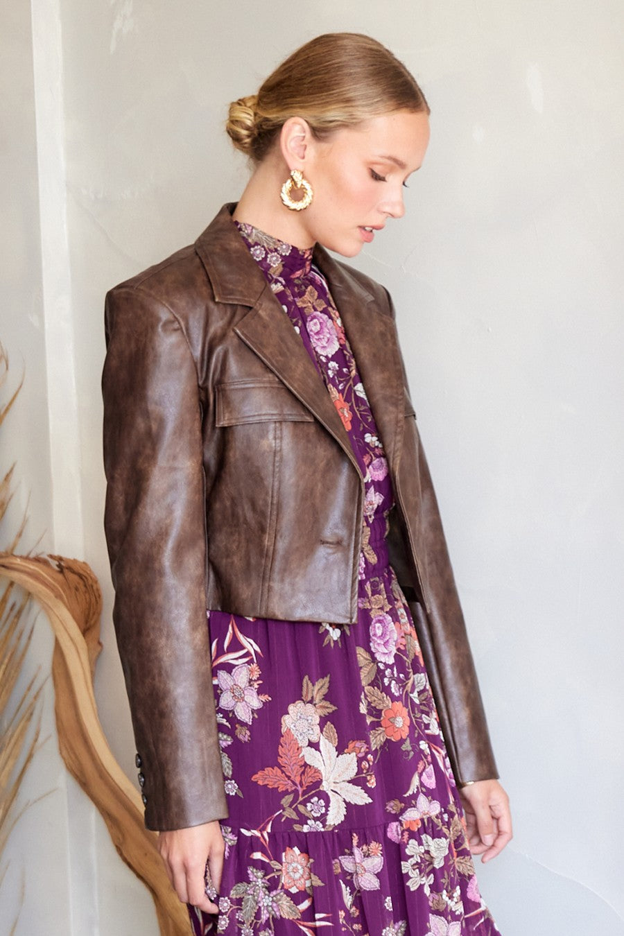 Wildwood Cropped Vegan Leather Jacket