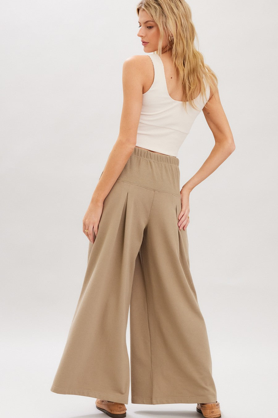 Off-Duty Luxe Wide-Leg Pants
