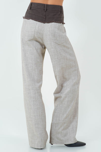 Contrast Waist Trouser