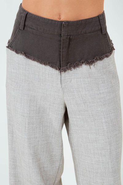 Contrast Waist Trouser