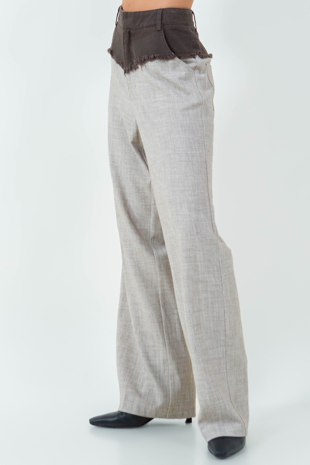 Contrast Waist Trouser
