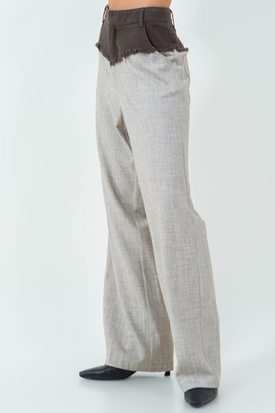 Contrast Waist Trouser