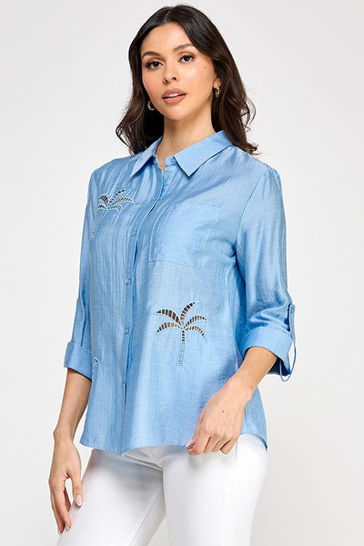 Palm Breeze Button-Up