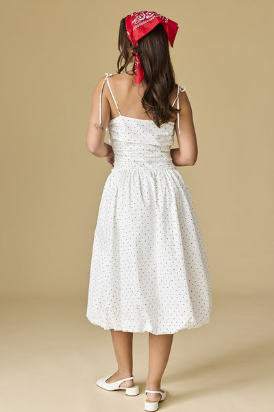 Luna Polka Dot Midi Dress