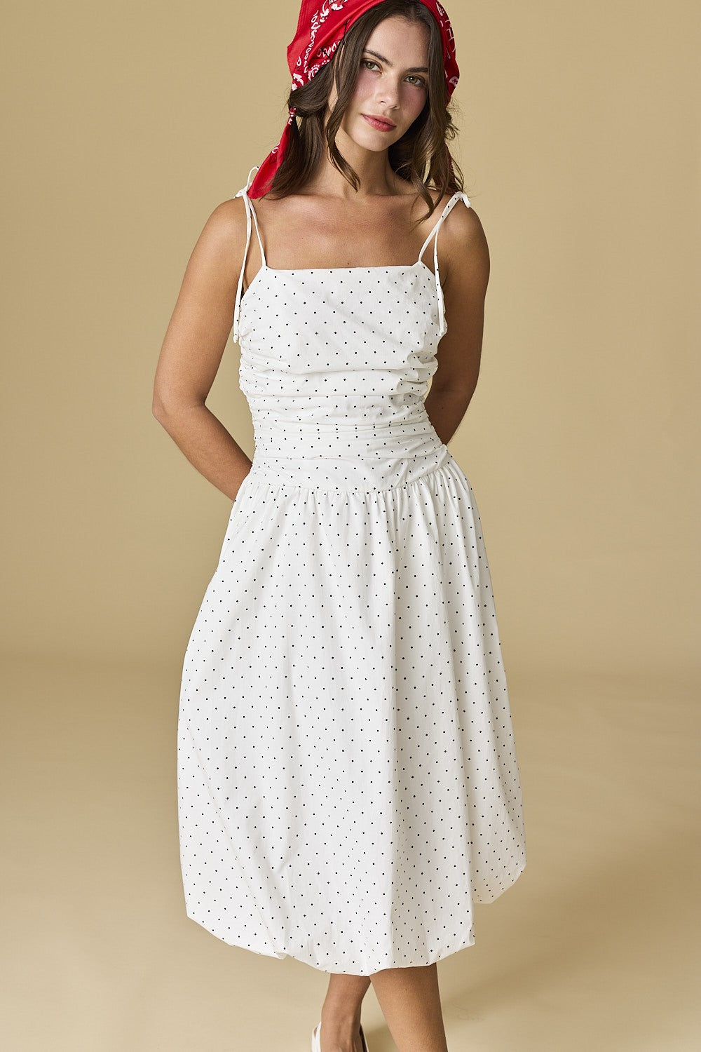 Luna Polka Dot Midi Dress