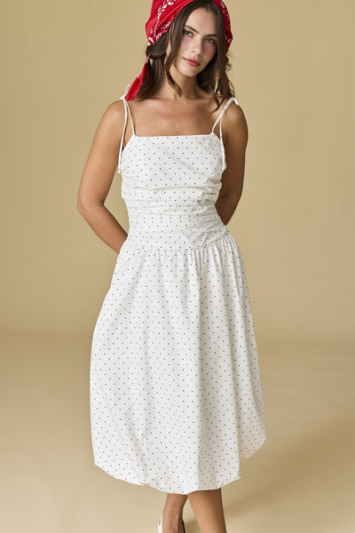 Luna Polka Dot Midi Dress