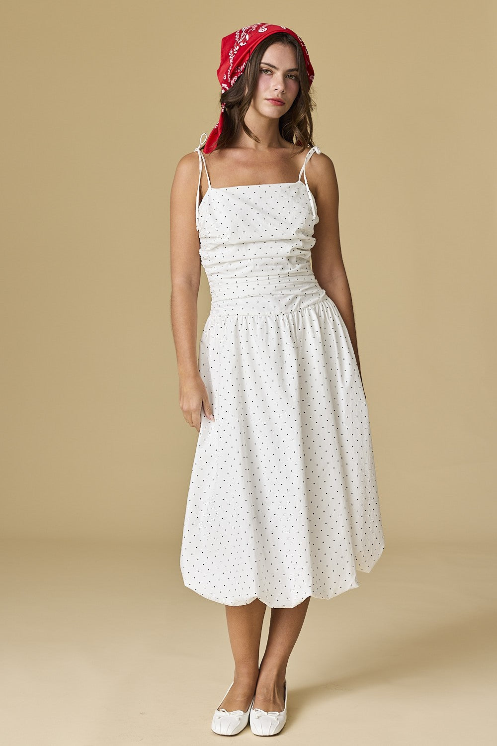 Luna Polka Dot Midi Dress
