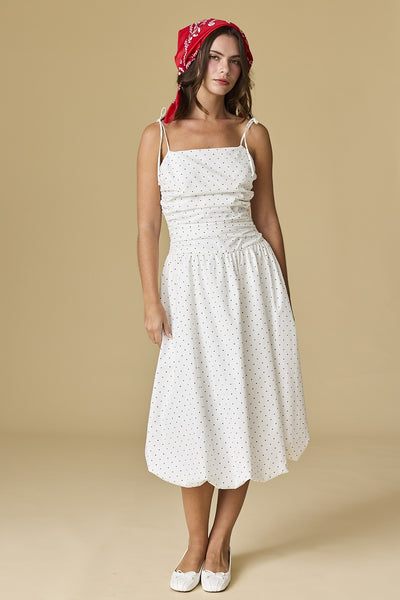 Luna Polka Dot Midi Dress