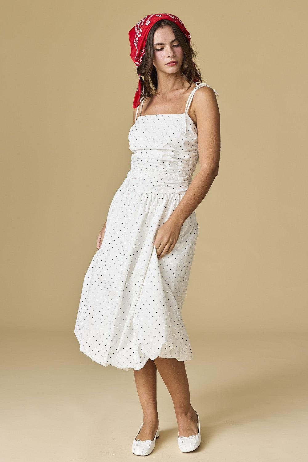 Luna Polka Dot Midi Dress