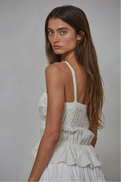Isla Eyelet Tie-Front Top