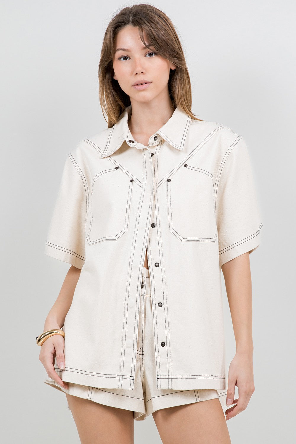 Rodeo Drive Denim Set - OATMEAL