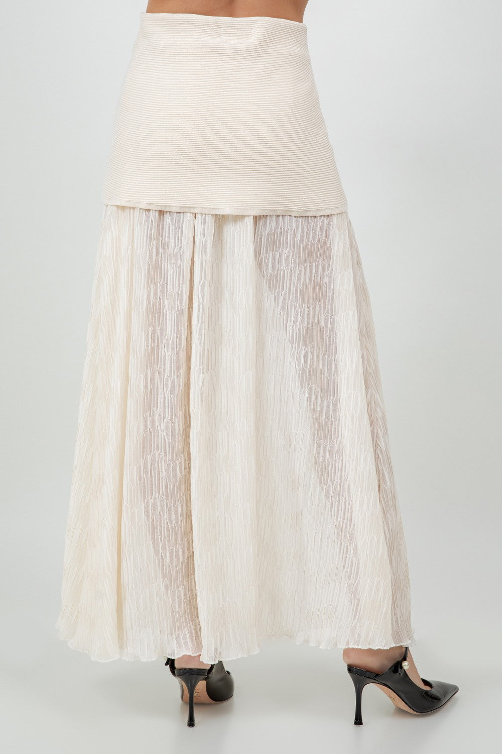 Ivory Cloud Maxi Skirt
