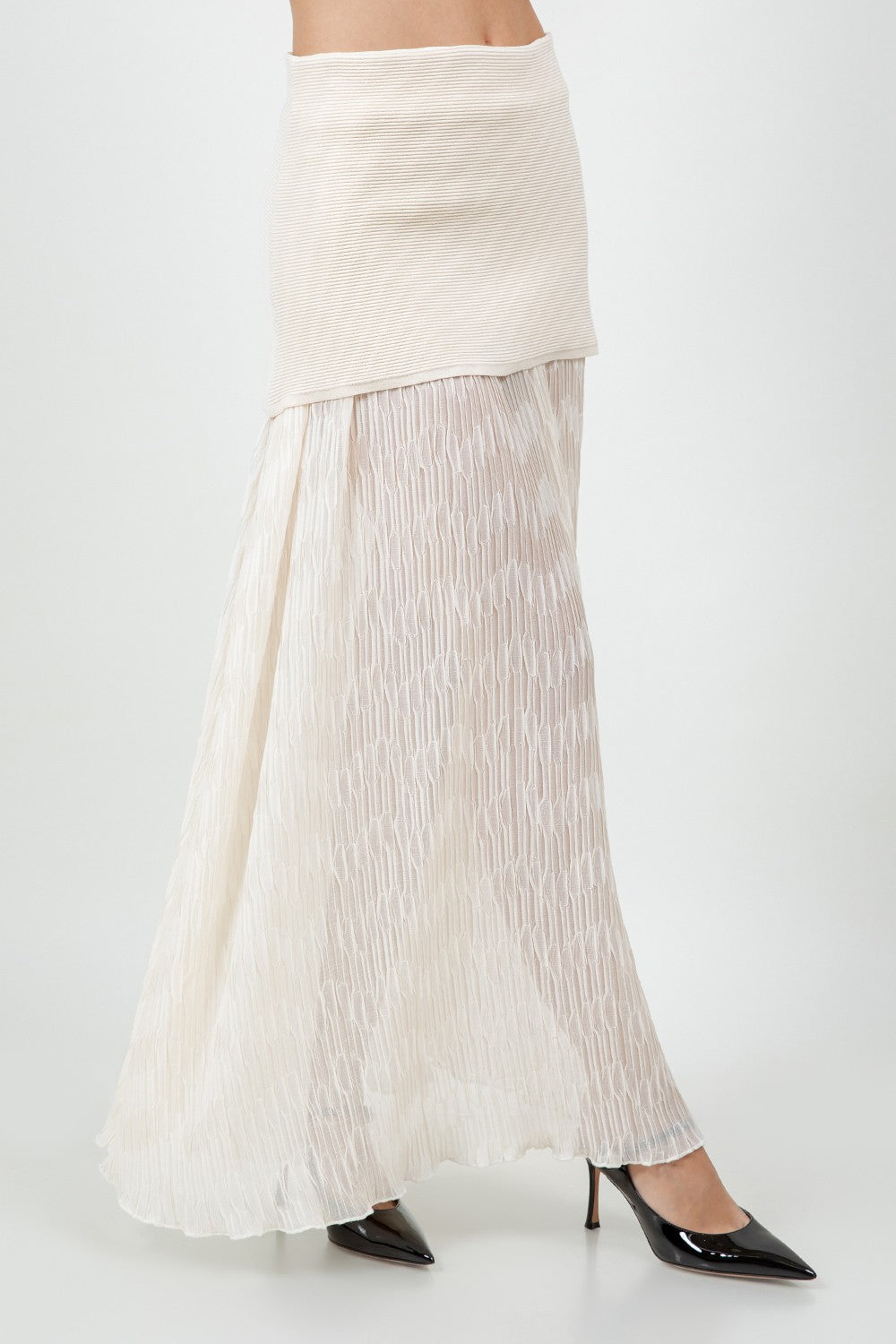 Ivory Cloud Maxi Skirt