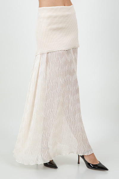 Ivory Cloud Maxi Skirt