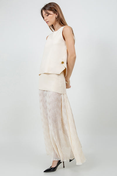 Ivory Cloud Maxi Skirt