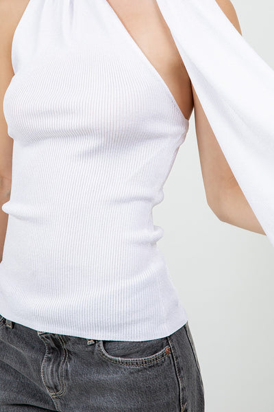 Chic Asymmetrical Wrap Scarf Top
