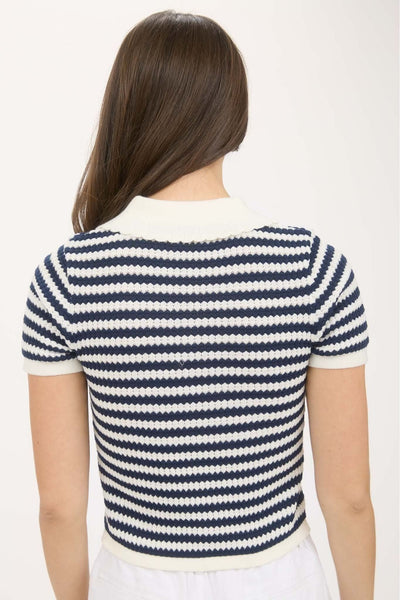 Capri Stripe Knit Polo