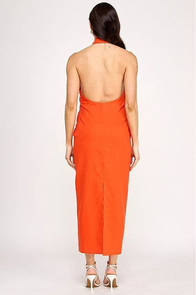 Heatwave Halter Midi Dress