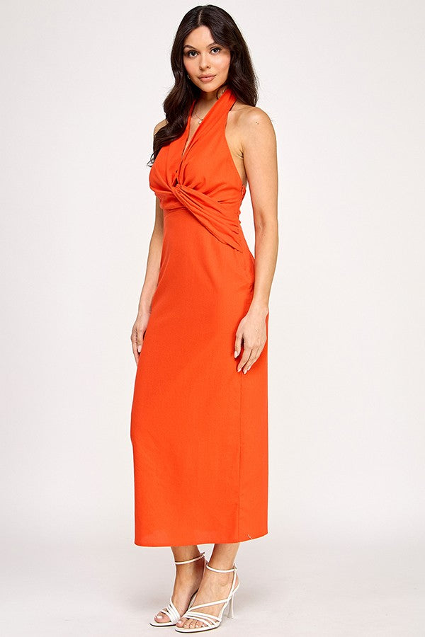 Heatwave Halter Midi Dress