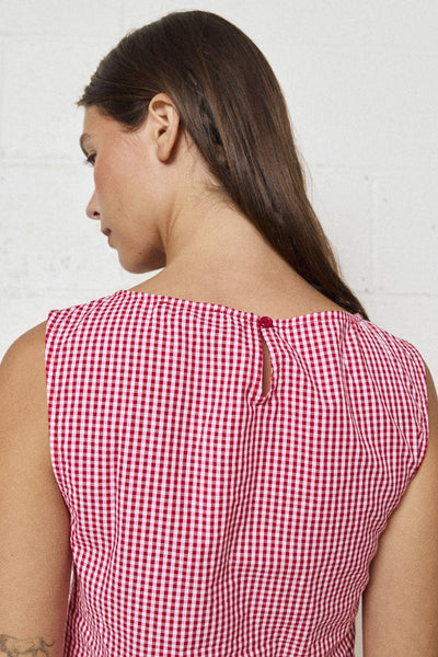 Cherry Picnic Bow Top