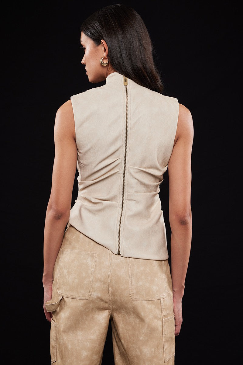 Monroe Vegan Leather Top