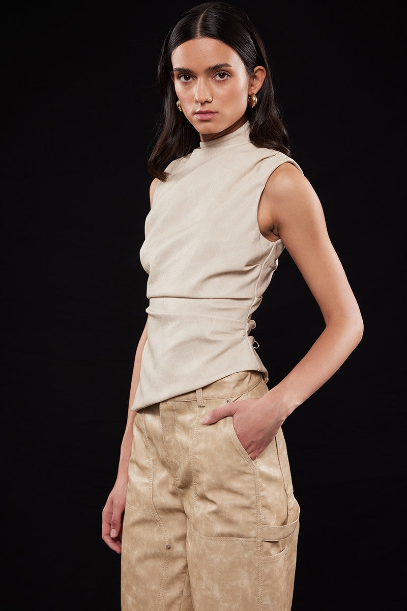 Monroe Vegan Leather Top