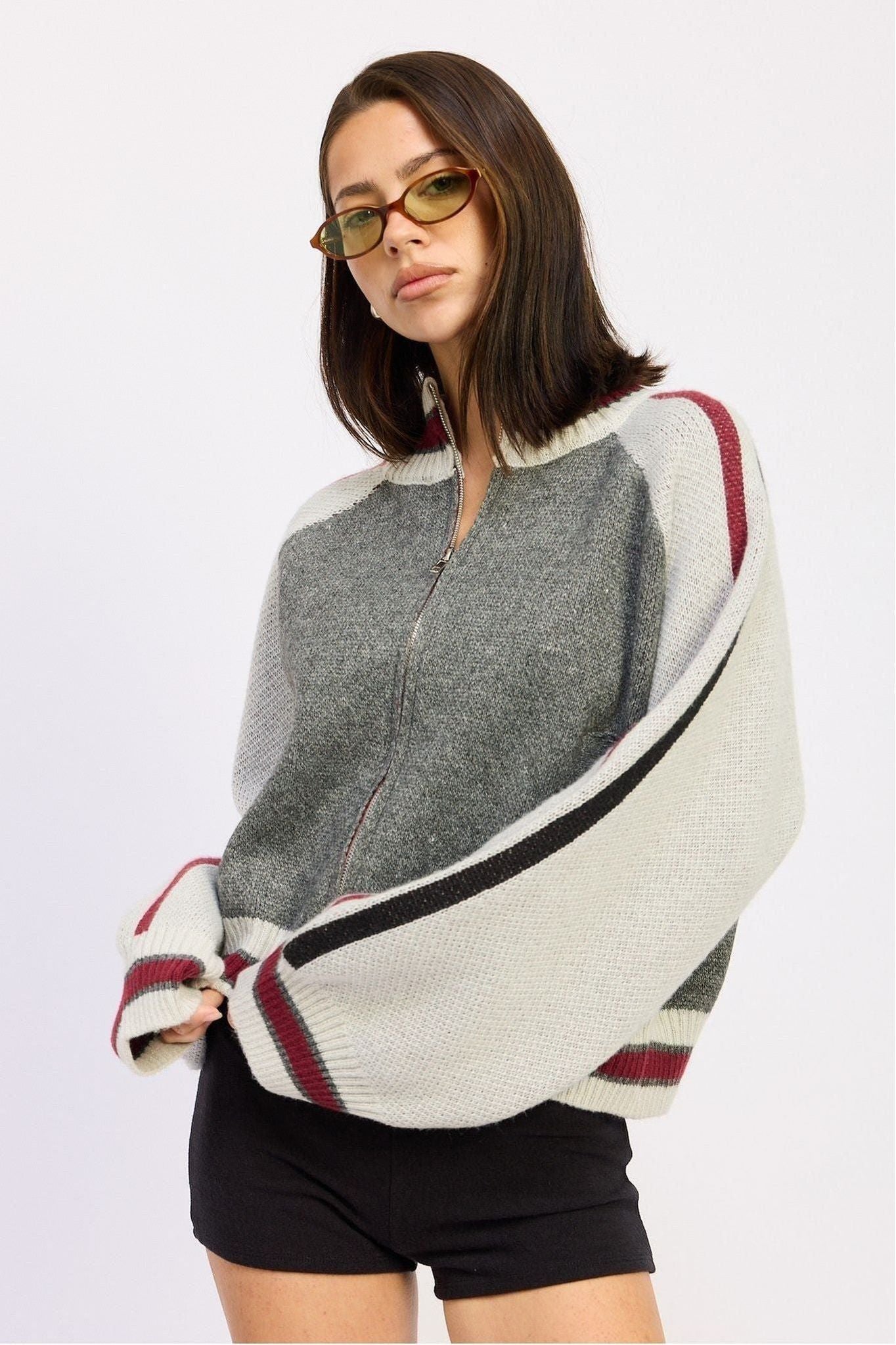 Varsity Zip Knit