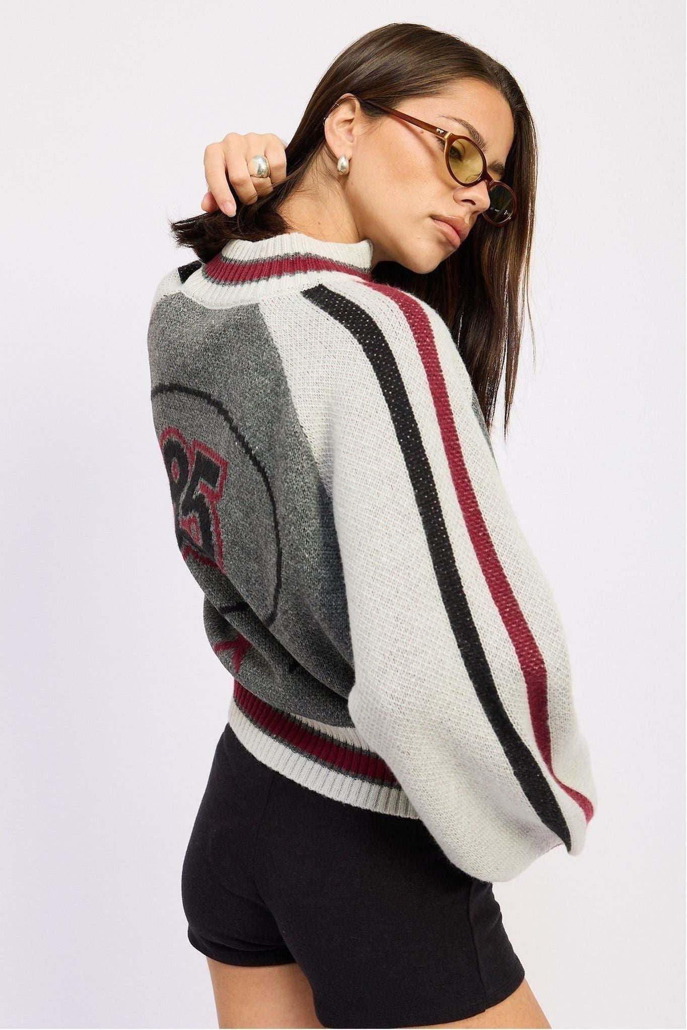 Varsity Zip Knit