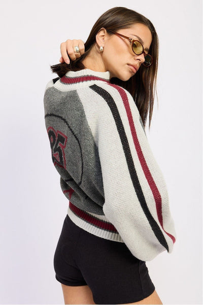 Varsity Zip Knit
