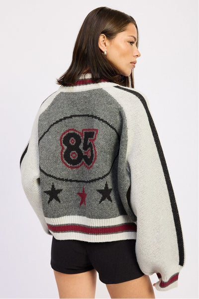 Varsity Zip Knit