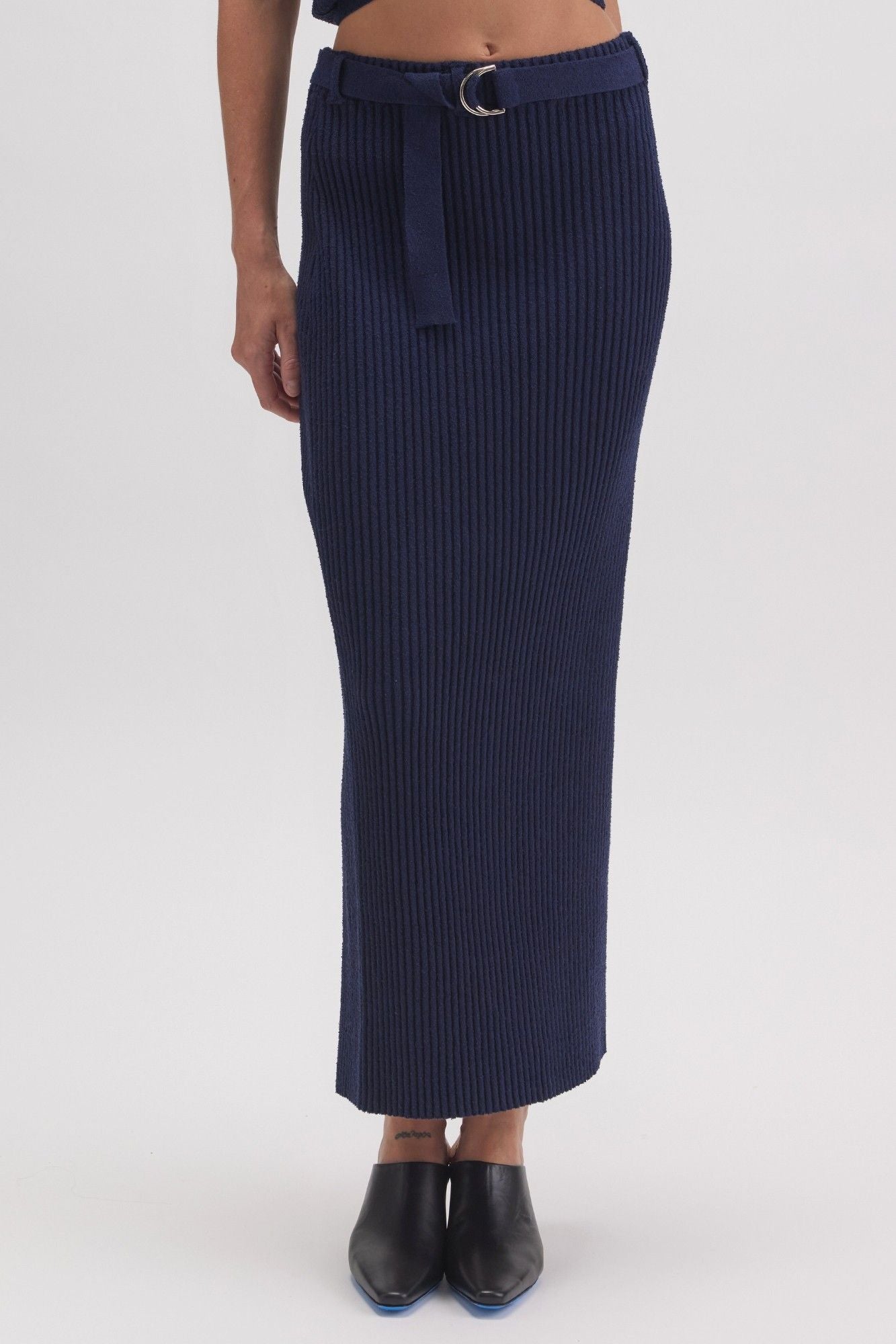 Navy Rib Knit Set