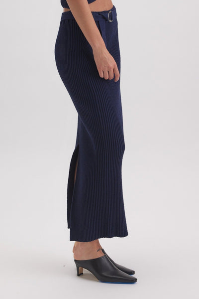Navy Rib Knit Set