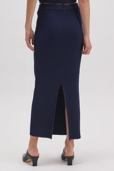 Navy Rib Knit Set
