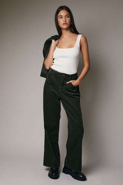 Corduroy Olive Set