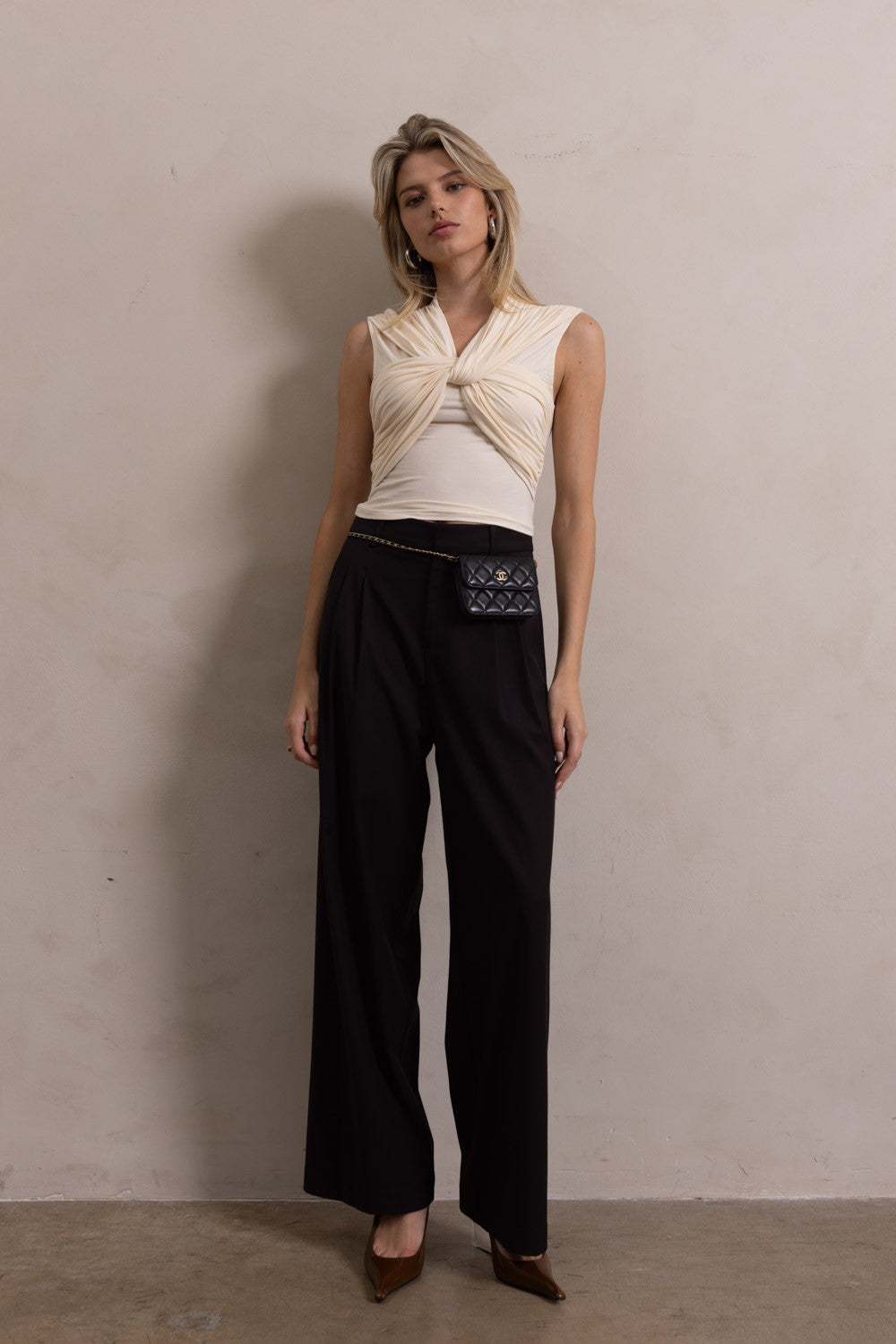 Twist & Drape Sleeveless Top