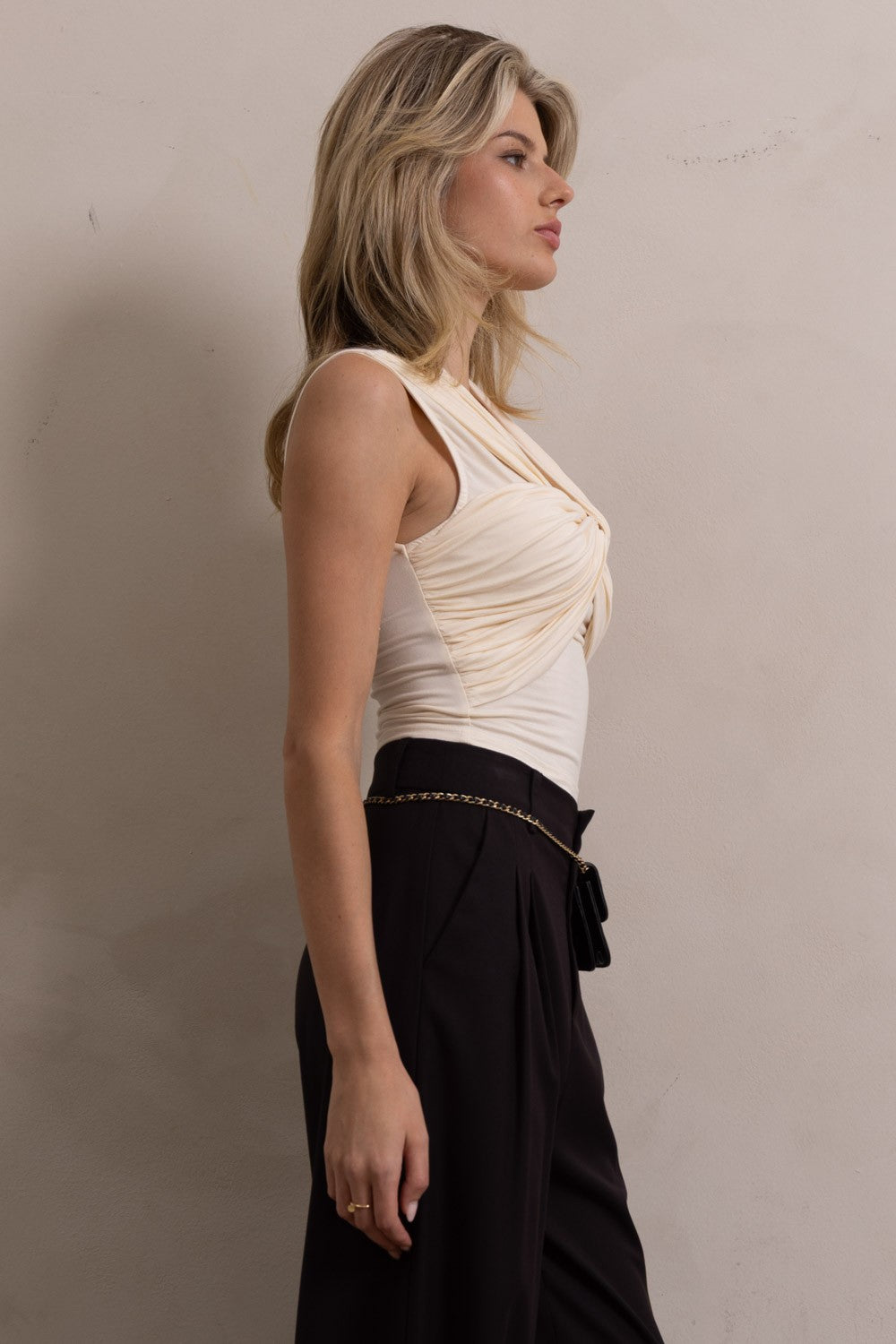 Twist & Drape Sleeveless Top