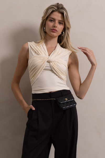 Twist & Drape Sleeveless Top