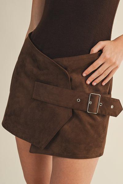 Mocha Wrap Skort Dress
