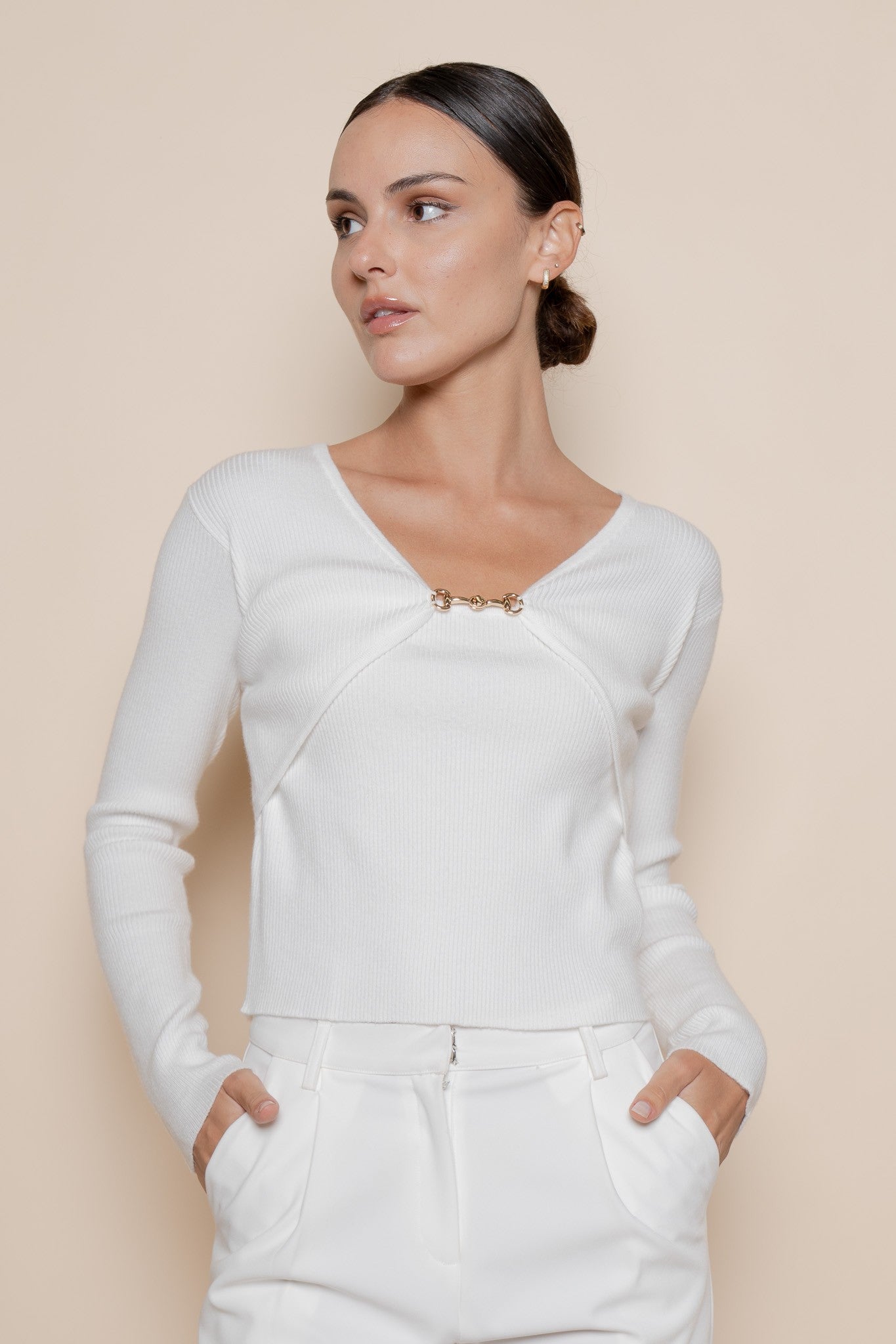 Sorrento Chain Detail Knit Top