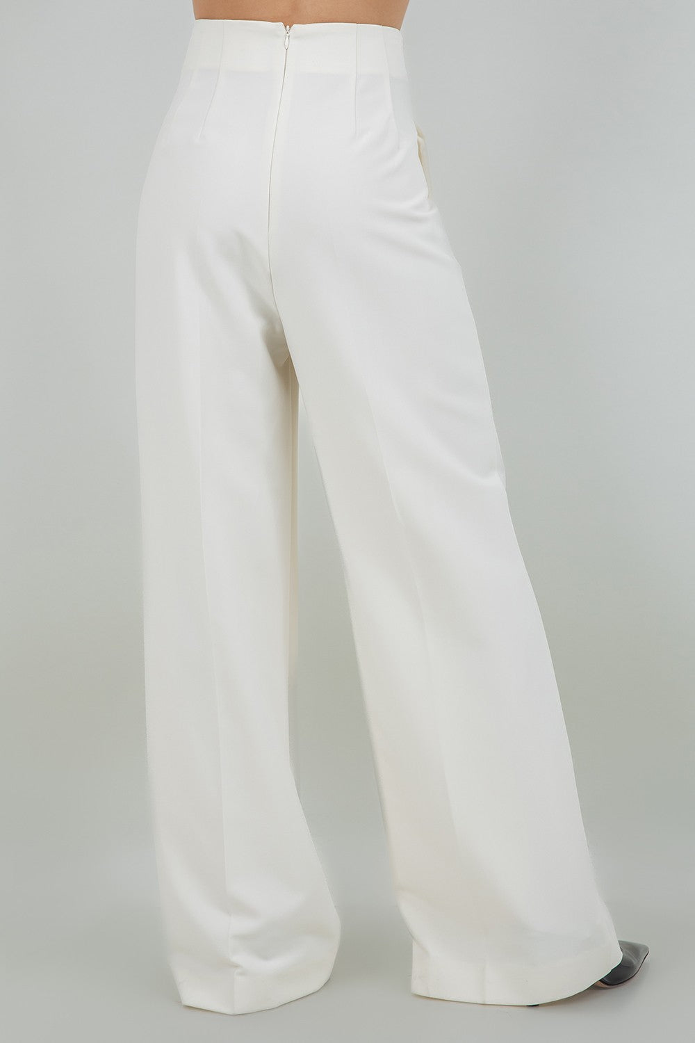 Pleated Wide-Leg Trousers
