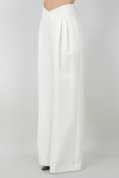 Pleated Wide-Leg Trousers